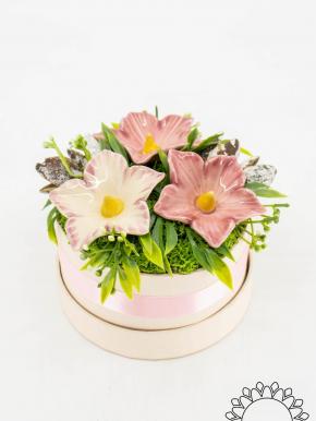 Virágdoboz Mályvákkal - Rózsaszín
