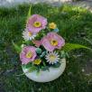 Nagy Asztaldísz Mezei Virágokkal - Rózsaszín